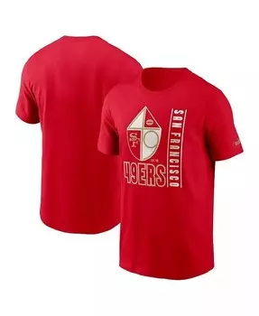 Мужская футболка Scarlet San Francisco 49ers Lockup Essential Nike, красный