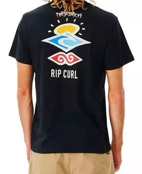 Мужская футболка Search Icon с коротким рукавом Rip Curl, черный