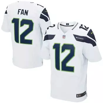 Мужская футболка Seattle Seahawks 12s белая элитная Nike