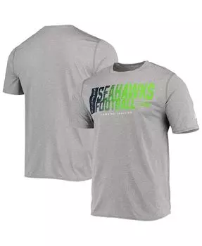 Мужская футболка seattle seahawks combine authentic game on с меланжевым принтом серого цвета New Era, мульти
