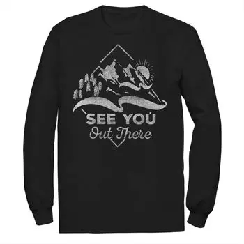 Мужская футболка See You Out There с тематикой горного заката Licensed Character