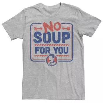 Мужская футболка Seinfeld No Soup For You с потертым плакатом Licensed Character