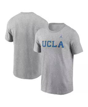 Мужская футболка серого цвета Хизер UCLA Bruins Primetime Evergreen с надписью Jordan, серый