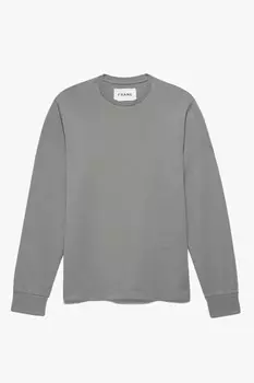 Мужская футболка серого цвета с длинными рукавами Duo Fold Crew FRAME