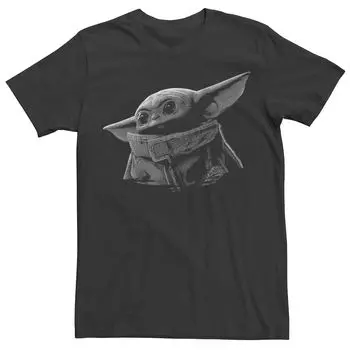 Мужская футболка серого оттенка The Mandalorian The Child aka Baby Yoda Star Wars