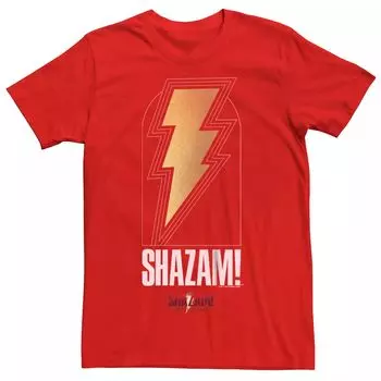 Мужская футболка Shazam Fury Of The Gods с арочным логотипом и значком Licensed Character