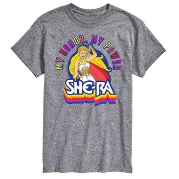 Мужская футболка SheRa My Honor My Power с графическим рисунком Licensed Character, серый
