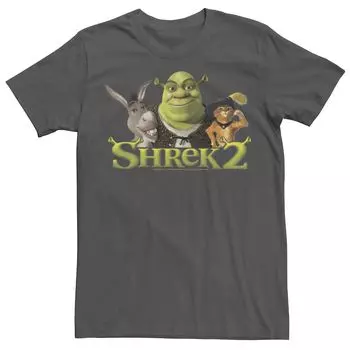 Мужская футболка «Шрек 2 Осел и Кот в сапогах Best Friends» Licensed Character