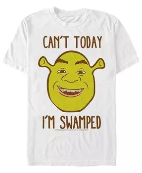 Мужская футболка Shrek с короткими рукавами Can't Today I'm Swamped Fifth Sun, белый