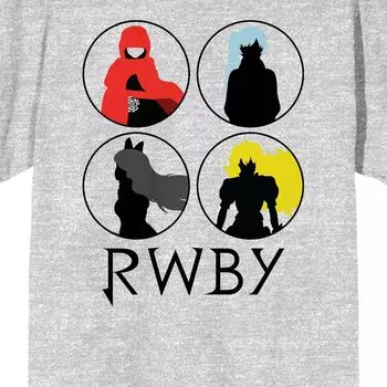 Мужская футболка силуэта RWBY Team Licensed Character