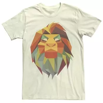 Мужская футболка Simba с изображением Короля Льва, вырезанная из бумаги Licensed Character