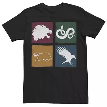 Мужская футболка Simple House Crest Box Up с изображением Гарри Поттера Licensed Character, черный