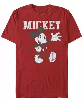 Мужская футболка Simply Mickey с коротким рукавом и круглым вырезом Fifth Sun, красный