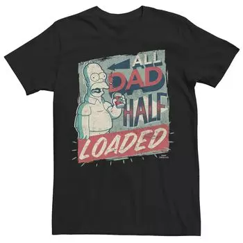 Мужская футболка Simpsons Homer All Dad Half Loaded Licensed Character