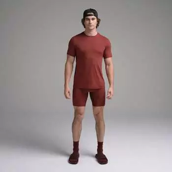 Мужская футболка SKIMS, цвет sangria