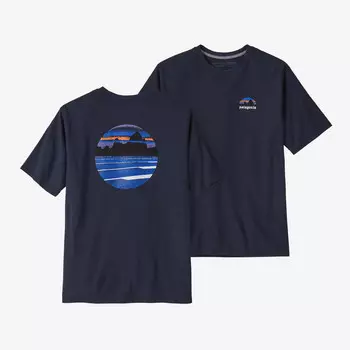 Мужская футболка Skyline Stencil Responsibili Patagonia, новый темно-синий