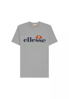 Мужская футболка SL PRADO TEE — короткий рукав, круглый вырез, круглый вырез, логотип ellesse, серый