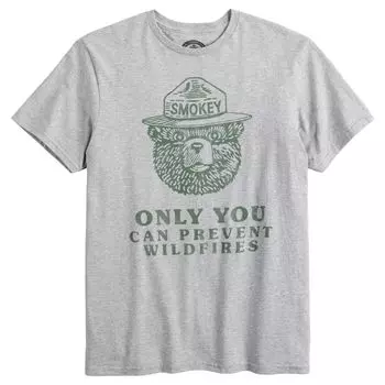 Мужская футболка Smokey The Bear Prevent Fire Licensed Character