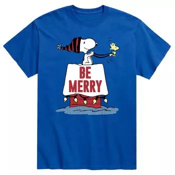 Мужская футболка Snoopy Be Merry с арахисом Licensed Character