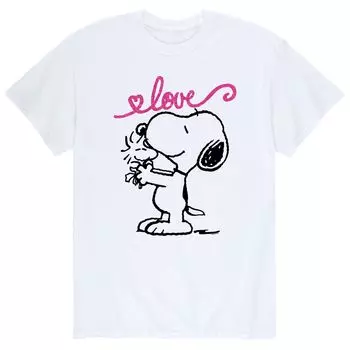 Мужская футболка Snoopy Love с арахисом ко Дню святого Валентина Licensed Character