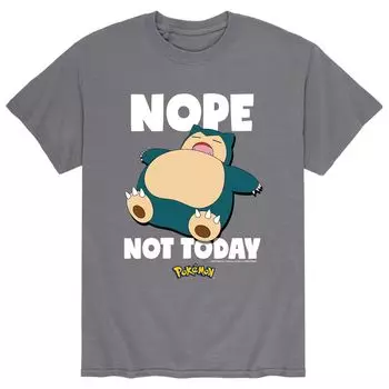 Мужская футболка Snorlax с изображением покемонов «Нет, не сегодня» Licensed Character