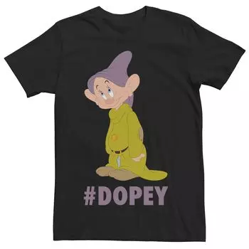 Мужская футболка Snow White Dopey с хэштегом и портретом Disney