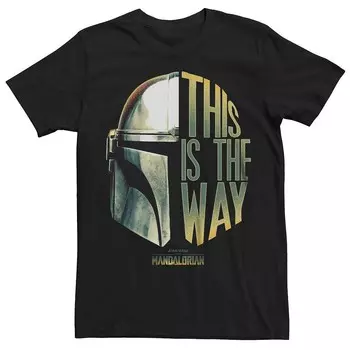 Мужская футболка со шлемом «Звездные войны: Мандалорец This Is The Way» Licensed Character, черный