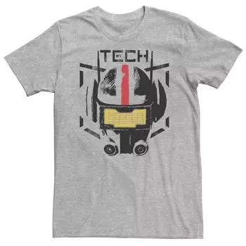 Мужская футболка со штампом Star Wars The Bad Batch Tech Helmet Licensed Character
