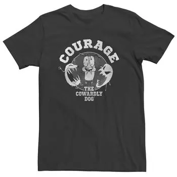Мужская футболка со страшным значком Cartoon Network Courage the Cowardly Dog Licensed Character