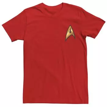 Мужская футболка со значком команды Звездного Флота Star Trek Licensed Character, красный