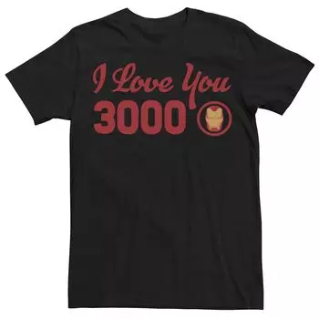 Мужская футболка со значком Marvel I Love You 3000 Iron Man Licensed Character
