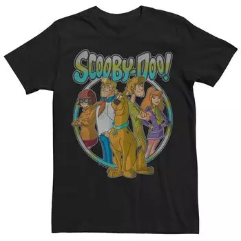 Мужская футболка со значком Scooby Doo Mystery Gang Licensed Character