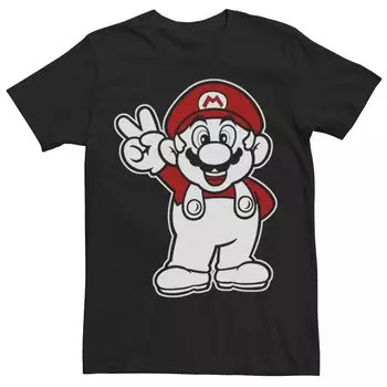 Мужская футболка со знаком мира Nintendo Super Mario Licensed Character