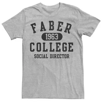 Мужская футболка социального директора Faber College Animal House Faber College Licensed Character