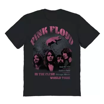 Мужская футболка Soldier Field с рисунком Pink Floyd Licensed Character, черный