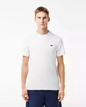 Мужская футболка Sort из дышащего пике с короткими рукавами Lacoste, белый