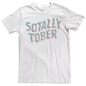Мужская футболка Sotally Tober с волнистой надписью Licensed Character, белый