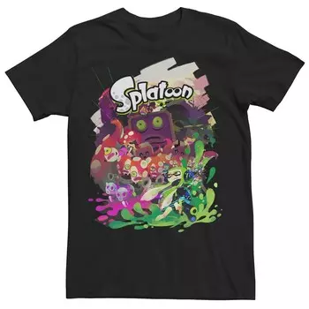 Мужская футболка Splatoon с одним знаком Licensed Character, черный
