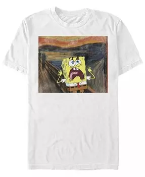 Мужская футболка Sponge Scream с коротким рукавом и круглым вырезом Fifth Sun, белый