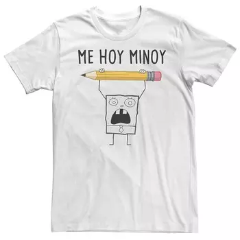Мужская футболка Spongebob Me Hoy Minoy Licensed Character, белый