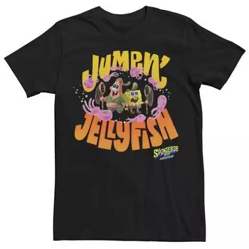 Мужская футболка SpongeBob Sponge On The Run Jumpin Jellyfish Licensed Character