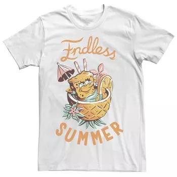 Мужская футболка SpongeBob SquarePants Endless Summer с ананасовым напитком Licensed Character