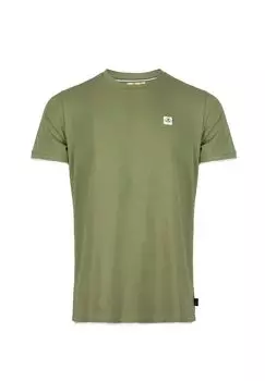 Мужская футболка спортивного дизайна Rainforest с принтом и нашивкой-логотипом ROADSIGN australia, цвет Oliv