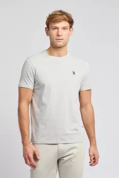 Мужская футболка стандартного кроя с двумя всадниками U.S. Polo Assn, серый