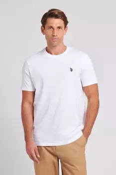Мужская футболка стандартного кроя с двумя всадниками U.S. Polo Assn, белый