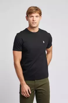 Мужская футболка стандартного кроя с двумя всадниками U.S. Polo Assn, черный