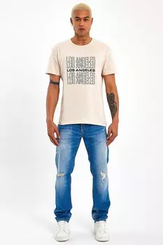 Мужская футболка стандартного кроя с круглым вырезом с принтом SPR23ts305 Sperlife, бежевый