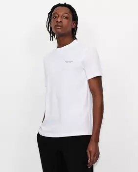 Мужская футболка стандартного кроя с маленьким логотипом Milano-New York Armani Exchange, белый