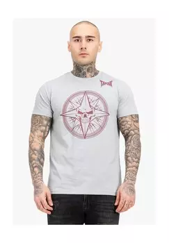 Мужская футболка стандартного кроя SKRAPE TEE TAPOUT, серо-красный