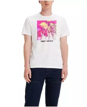 Мужская футболка стандартной посадки с коротким рукавом и графическим круглым вырезом Levi's, мульти